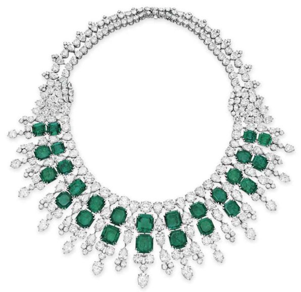 Emerald and Diamond Necklace by Harry Winston